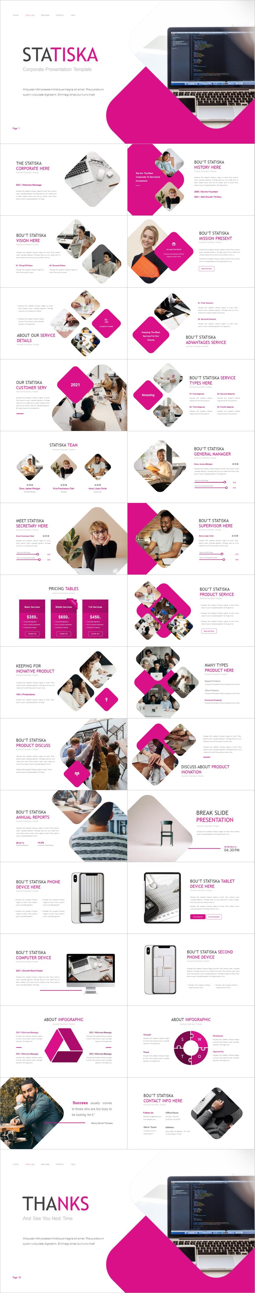 粉色商务风公司企业宣传介绍PPT模板